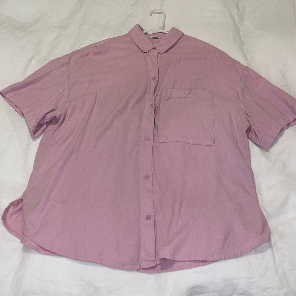 Abercrombie & Fitch Casual Pink Button Down Shirt